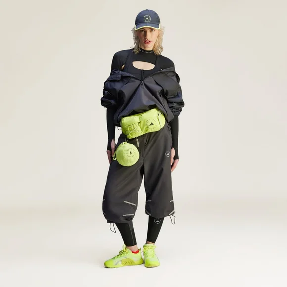 adidas by Stella McCartney Woven Track Pants Size M Womens Black JI5248 Baggy - Picture 4 of 12